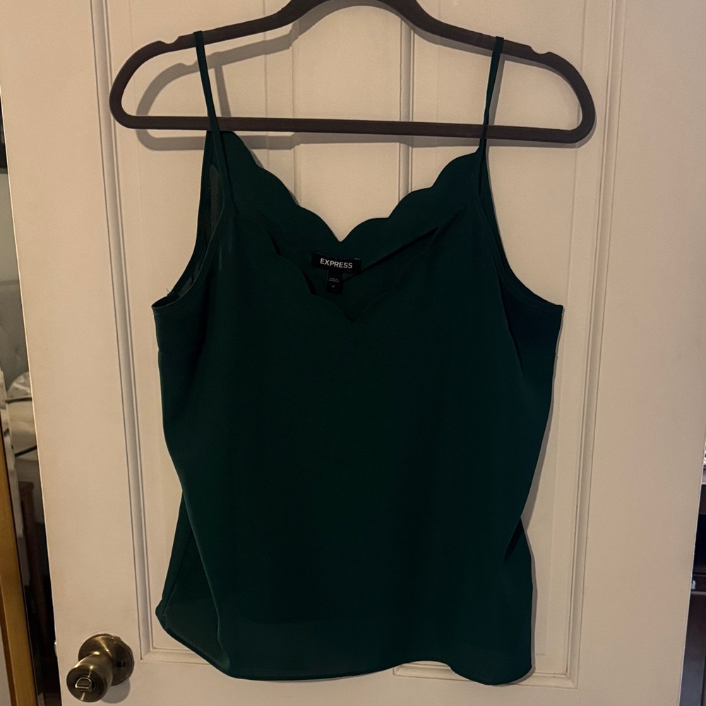 Express Women's Dark Green Camisole
